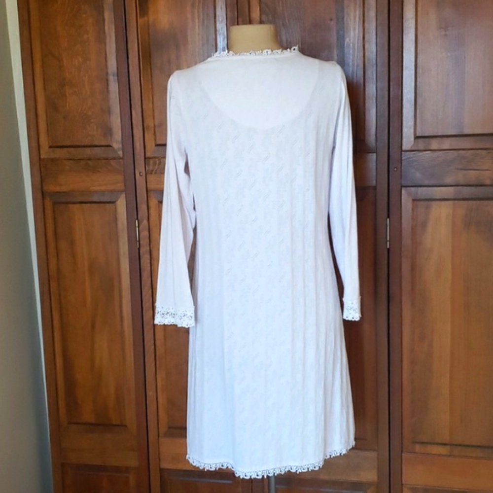 Eileen West Granny Core Lace Trim Nightgown Sz S - Picture 3 of 7